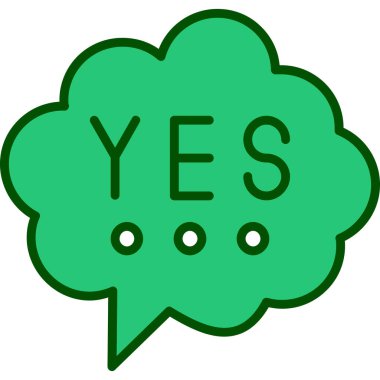 evet web simgesi, vektör illüstrasyonu