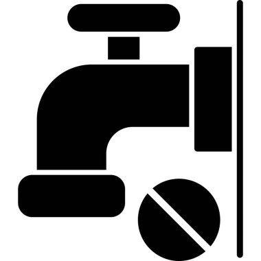 Musluk. Web simgesi basit illüstrasyon