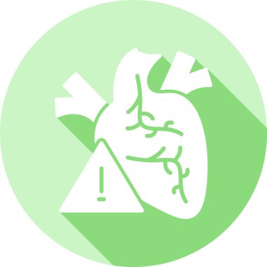 Akciğerli kalp, illüstrasyon, vektör, beyaz arkaplan.