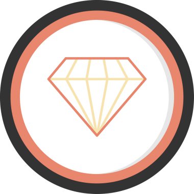 Elmas. Web simgesi basit illüstrasyon