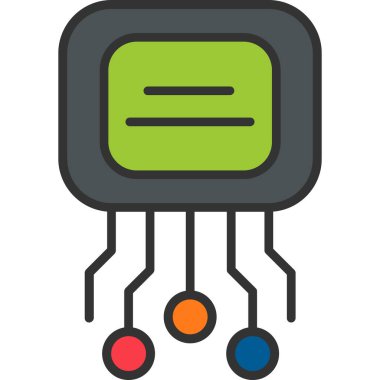 veri depolama düz simgesi, vektör, illüstrasyon