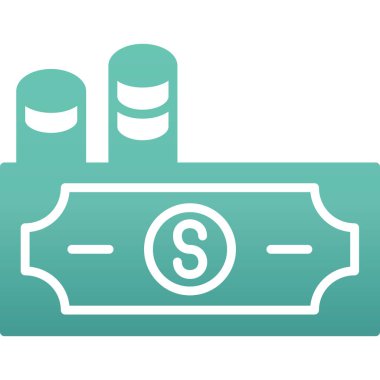 El simgesiyle dolar işareti, vektör illüstrasyonu