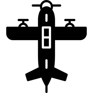 Uçak. Web simgesi basit illüstrasyon