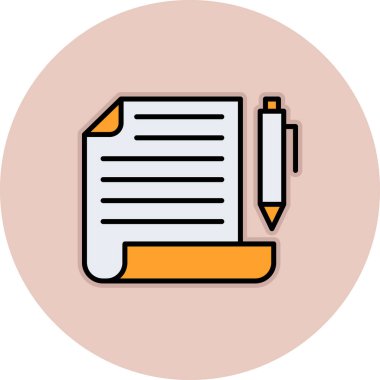 belge simgesi vektör illüstrasyonu