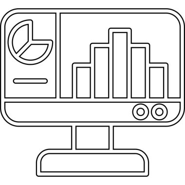 istatistik simgesi, vektör illüstrasyonu