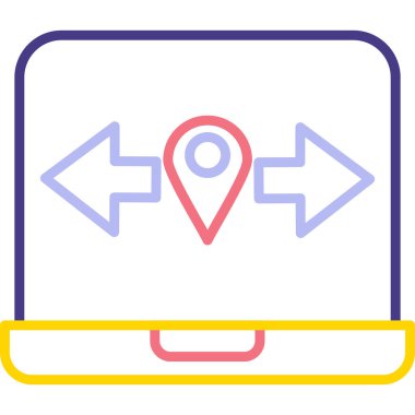 Harita işaretleyici vektör simgesi. konum belirleyici sembol. Düz stil. harita simgesi.