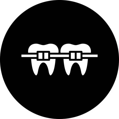 Moda tarzında izole edilmiş diş simgesi