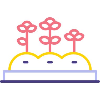 Bahçe simgesinin vektör illüstrasyonu