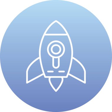 roket ikonu vektör illüstrasyonu