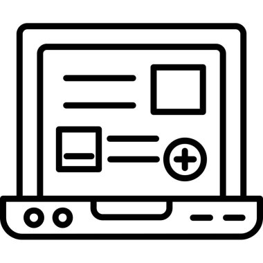 ekran simgesi olan dizüstü bilgisayar, özet biçimi