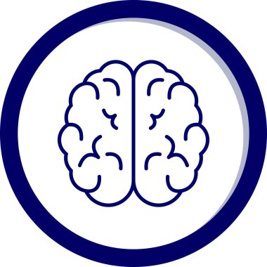 Beyin. Web simgesi basit bir illüstrasyon. ağ için beyin vektör simgeleri