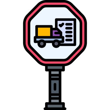 Teslimat. Web simgesi basit illüstrasyon