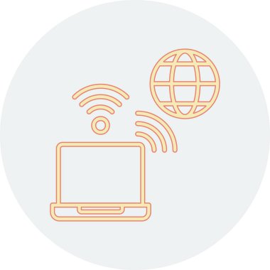 Wifi simgesinin vektör interneti