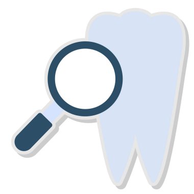 diş hekimi diş simge vektör çizim