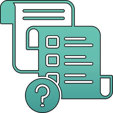 Bir belge simgesinin vektör illüstrasyonu