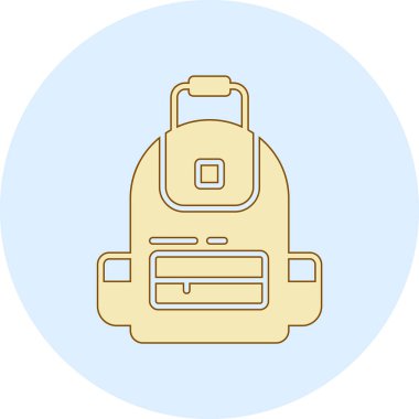 Sırt çantası. Web simgesi basit illüstrasyon