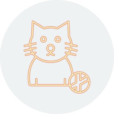 kedi simgesi, vektör illüstrasyonu