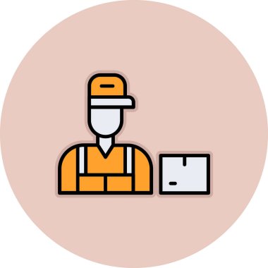 Dizüstü bilgisayar vektör çizimi olan bir işçi