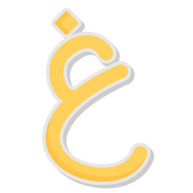 Alfabe harfleri, çizgi film çizimi tasarımı