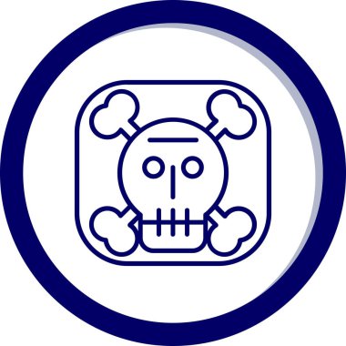 Kafatası. Web simgesi basit illüstrasyon