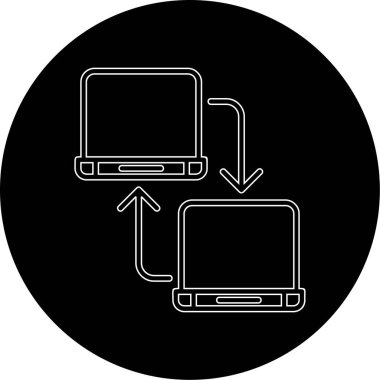 veri transferi web simgesi, vektör çizim