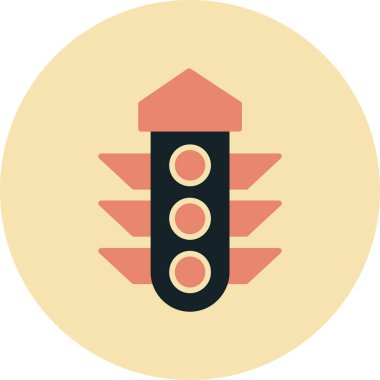 Trafik ışığı simgesi vektör illüstrasyonu