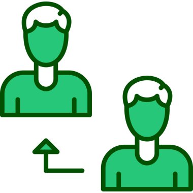 Avatar man simgesi, ana hatlı vektör