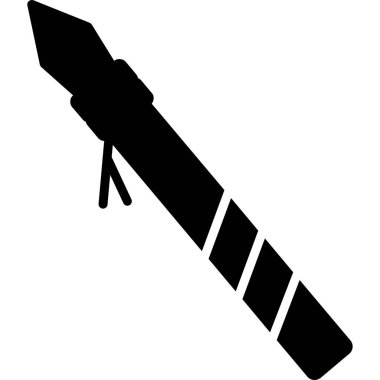 askeri silah web simgesi basit vektör illüstrasyonu