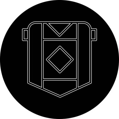 sırt çantası simgesi, vektör illüstrasyonu