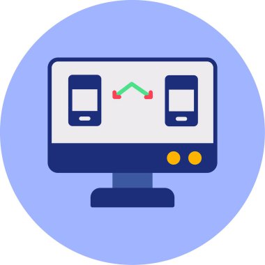 Bilgisayar. Web simgesi basit illüstrasyon