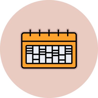 Takvim hatırlatma izole simgesini