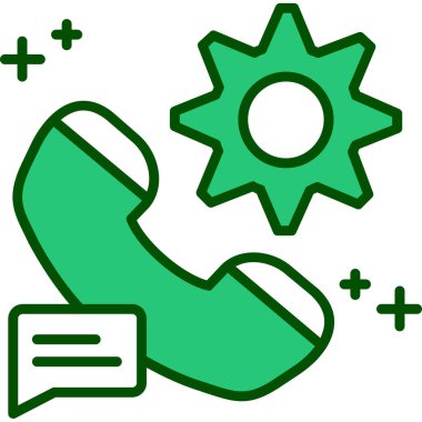 Müşteri hizmetleri çağrı simgesi - taslak biçimi