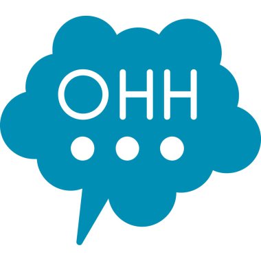 Konuşma balonu simgesinin, basit vektör çizim