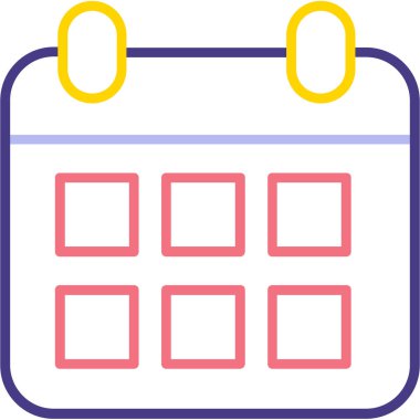 Takvim simgesi, vektör çizimi