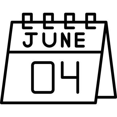 takvim Haziran simgesi tasarımı