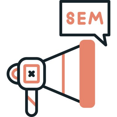 seo düz vektör simgesi