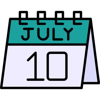 Takvim simgesi tasarımı, vektör illüstrasyonu