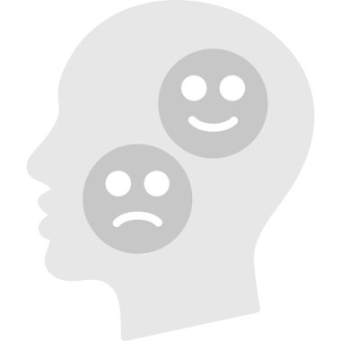 Üzgün yüzlü insan kafası