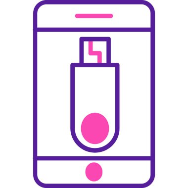 Akıllı telefon simgesinin vektör illüstrasyonu