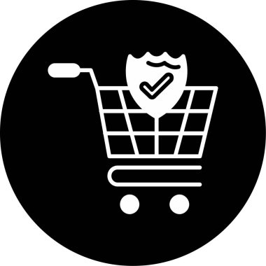 Sepet ikonu vektör illüstrasyonu