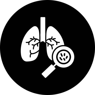 Siyah ve beyaz akciğerlerin vektör çizimi