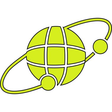 Dünya ikonu. Web için gezegen vektör simgelerinin özet çizimi