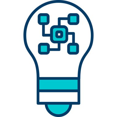 Ampul ikonu vektör illüstrasyonu. fikir işareti