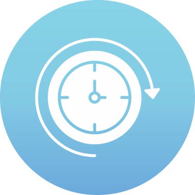 Moda Biçiminde Saat Simgesi İzole Arkaplan