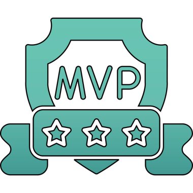 Rozet ödülü amblemi simgesi doldurulmuş taslak biçimi