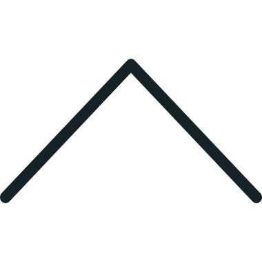 ok yukarı yön simgesi ana hat biçiminde