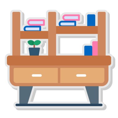 Moda tarzında izole edilmiş mobilya simgesi