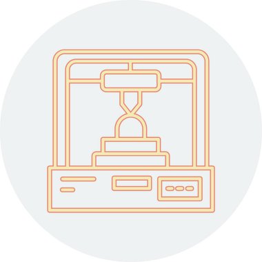 Web simgesi. Yazıcının vektör çizimi