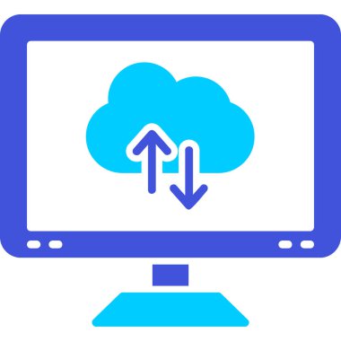 bulut indirme vektör simgesi modern basit tasarım illüstrasyonu