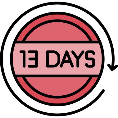 Geriye kalan 14 gün simge, özet biçimi